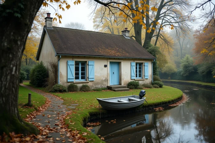 Bungalow à vendre avec jardin et canal en Seine-et-Marne à petit prix aux portes de Paris